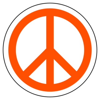 Peace Sign Sticker (Orange)